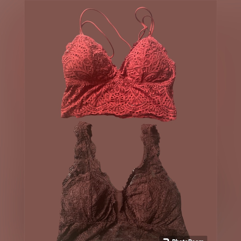 2 Red Bralettes